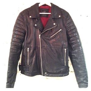 TOPMAN Leather Biker Jacket